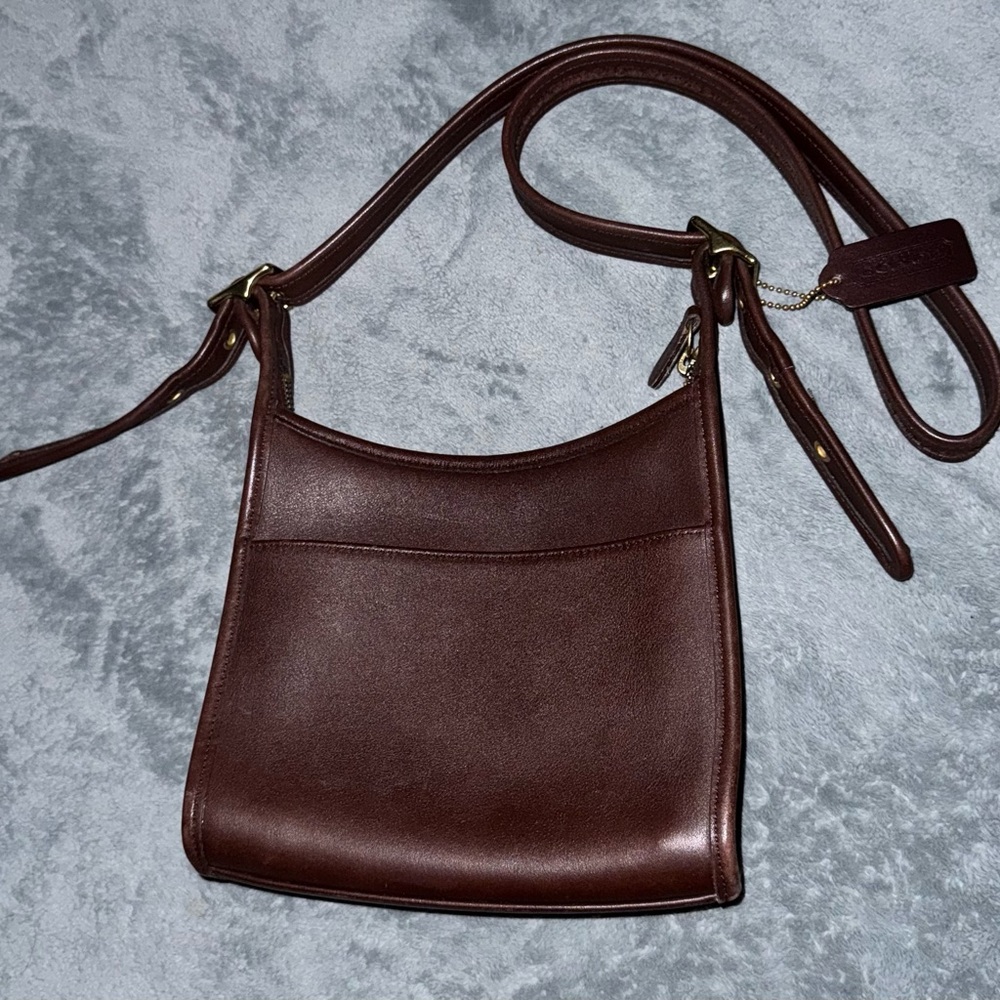 VTG 2001 Coach Crossbody Real Leather Brown Bag